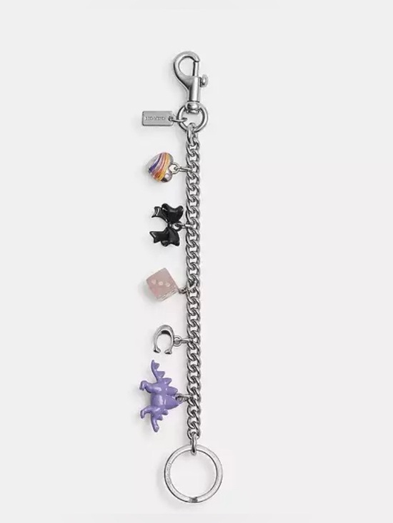 Coach Handbags - COACH Silver Tone  Motif Charm Clip Bag Chain Dice Bow Heart Dino New Tag